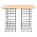 STÓŁ OGRODOWY GABIONOWY 100X102X72CM LITE DREWNO SOSNOWE