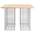 STÓŁ OGRODOWY GABIONOWY 100X102X72CM LITE DREWNO SOSNOWE
