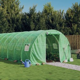SZKLARNIA ZE STALOWĄ RAMĄ ZIELONA 36 M² 12X3X2 M