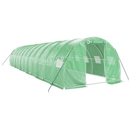 SZKLARNIA ZE STALOWĄ RAMĄ ZIELONA 36 M² 12X3X2 M