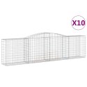 KOSZE GABIONOWE 10 SZT 400X50X100/120CM GALWANIZOWANE ŻELAZO