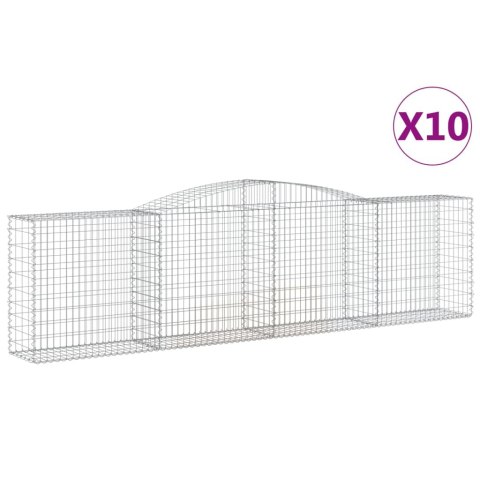 KOSZE GABIONOWE 10 SZT 400X50X100/120CM GALWANIZOWANE ŻELAZO