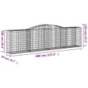 KOSZE GABIONOWE 10 SZT 400X50X100/120CM GALWANIZOWANE ŻELAZO