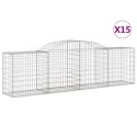 KOSZE GABIONOWE 15 SZT 300X50X80/100CM GALWANIZOWANE ŻELAZO