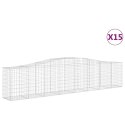 KOSZE GABIONOWE 15 SZT 400X50X80/100CM GALWANIZOWANE ŻELAZO