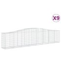 KOSZE GABIONOWE 9 SZT 400X50X80/100CM GALWANIZOWANE ŻELAZO
