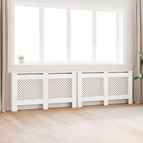 OSŁONY NA KALORYFER GRZEJNIK 2 SZT. BIAŁE 152X19X81,5CM MDF