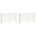 OSŁONY NA KALORYFER GRZEJNIK 2 SZT. BIAŁE 152X19X81,5CM MDF