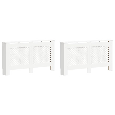 OSŁONY NA KALORYFER GRZEJNIK 2 SZT. BIAŁE 152X19X81,5CM MDF