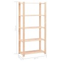 REGAŁY Z 5 PÓŁKAMI 2 SZT. 80X38X170CM SOSNA 250 KG