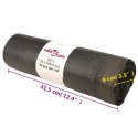 WORKI NA ŚMIECI, ŚCIĄGANE TAŚMĄ, 250 SZT., CZARNE, 120 L