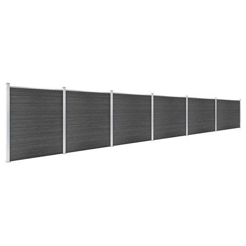 ZESTAW OGRODZENIOWY Z WPC 1045X186CM CZARNY