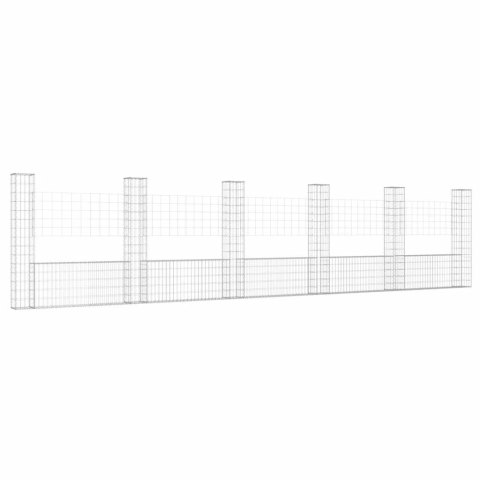 6 SŁUPKÓW GABIONOWYCH U-KSZTAŁTNYCH 620X20X150CM ŻELAZNYCH