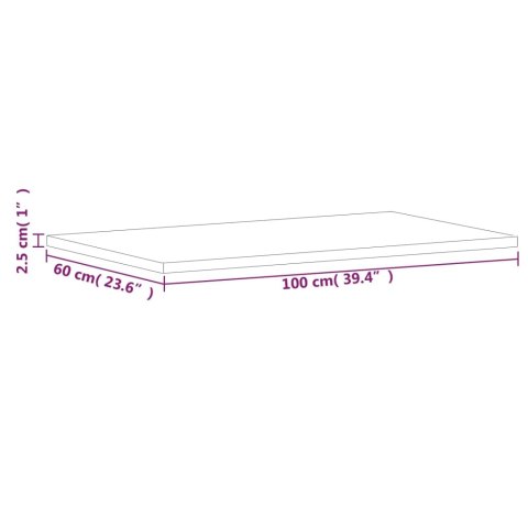 BLAT DO ŁAZIENKI 100X60X2,5CM LITE DREWNO BUKOWE