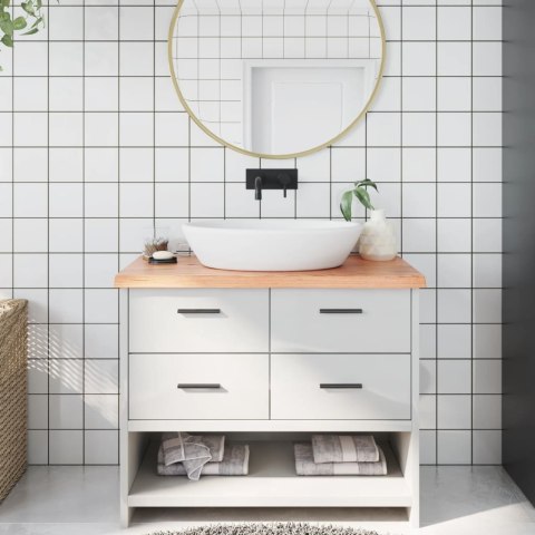 BLAT DO ŁAZIENKI JASNOBRĄZOWY 100X50X(2-4)CM LITE DREWNO