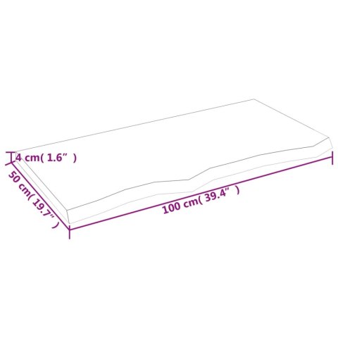 BLAT DO ŁAZIENKI JASNOBRĄZOWY 100X50X(2-4)CM LITE DREWNO