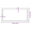 BLAT DO ŁAZIENKI JASNOBRĄZOWY 100X50X(2-4)CM LITE DREWNO