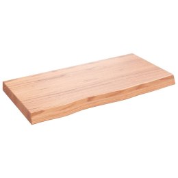 BLAT DO ŁAZIENKI JASNOBRĄZOWY 80X40X(2-6)CM LITE DREWNO