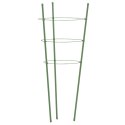 PODPÓRKI DLA ROŚLIN, Z 3 OBRĘCZAMI, 5 SZT, ZIELONE, 75 CM, STAL