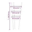 PODPÓRKI DLA ROŚLIN, Z 3 OBRĘCZAMI, 5 SZT, ZIELONE, 75 CM, STAL