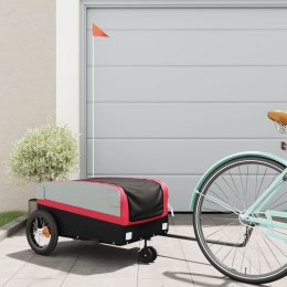 PRZYCZEPKA ROWEROWA CZARNO-CZERWONA 30 KG ŻELAZO