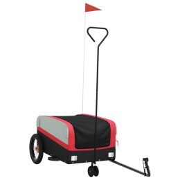 PRZYCZEPKA ROWEROWA CZARNO-CZERWONA 30 KG ŻELAZO