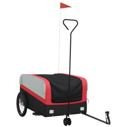 PRZYCZEPKA ROWEROWA CZARNO-CZERWONA 45 KG ŻELAZO