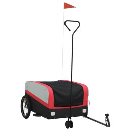 PRZYCZEPKA ROWEROWA CZARNO-CZERWONA 45 KG ŻELAZO