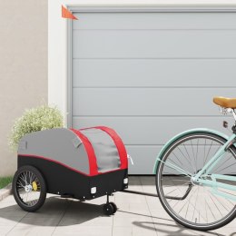 PRZYCZEPKA ROWEROWA CZARNO-CZERWONA 45 KG ŻELAZO