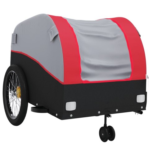 PRZYCZEPKA ROWEROWA CZARNO-CZERWONA 45 KG ŻELAZO