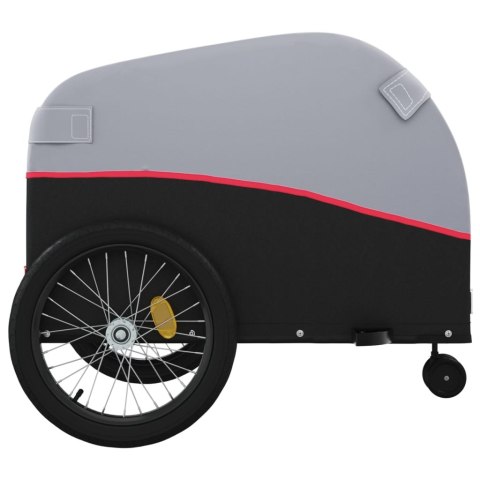 PRZYCZEPKA ROWEROWA CZARNO-CZERWONA 45 KG ŻELAZO