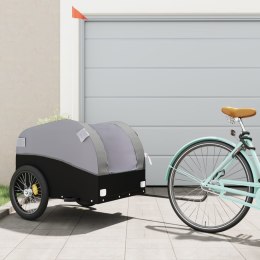 PRZYCZEPKA ROWEROWA CZARNO-SZARA 45 KG ŻELAZO