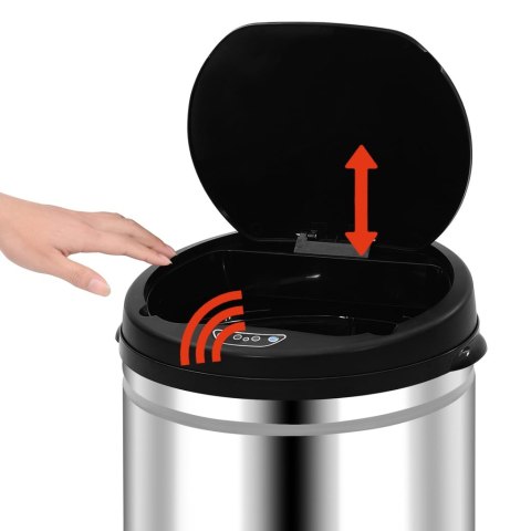 AUTOMATYCZNY KOSZ NA ŚMIECI Z CZUJNIKIEM 50 L STAL NIERDZEWNA