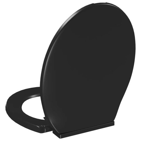 DESKA SEDESOWA WOLNOOPADAJĄCA Z SZYBKOZŁĄCZEM CZARNA