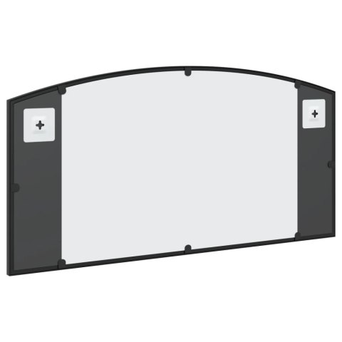 LUSTRO ŚCIENNE CZARNE 80X40CM ZAKOŃCZONE ŁUKIEM ŻELAZO