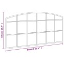 LUSTRO ŚCIENNE CZARNE 80X40CM ZAKOŃCZONE ŁUKIEM ŻELAZO
