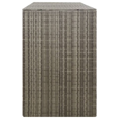 OSŁONA NA 3 KOSZE NA ŚMIECI SZARA 207X80X117CM POLIRATTAN
