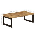 STOLIK KAWOWY 100X50X35CM LITE DREWNO MANGO I STAL