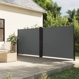 ZWIJANA MARKIZA BOCZNA NA TARAS ANTRACYTOWA 180X600CM