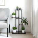 4-POZIOMOWY STOJAK NA KWIATY 43X22X76CM CZARNY METALOWY