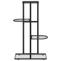 4-POZIOMOWY STOJAK NA KWIATY 43X22X76CM CZARNY METALOWY