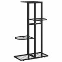 4-POZIOMOWY STOJAK NA KWIATY 43X22X76CM CZARNY METALOWY