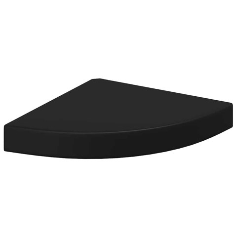 NAROŻNA PÓŁKA ŚCIENNA CZARNA 25X25X3,8CM MDF