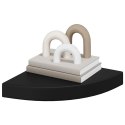 NAROŻNA PÓŁKA ŚCIENNA CZARNA 25X25X3,8CM MDF
