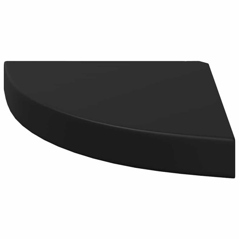 NAROŻNA PÓŁKA ŚCIENNA CZARNA 25X25X3,8CM MDF