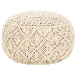 RĘCZNIE ROBIONY PUF Z MAKRAMY 45X30CM BAWEŁNA
