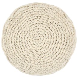 RĘCZNIE ROBIONY PUF Z MAKRAMY 45X30CM BAWEŁNA