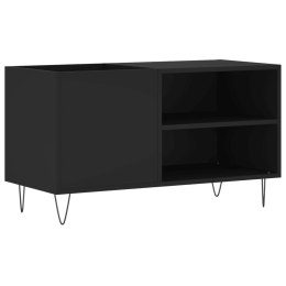 SZAFKA NA PŁYTY CZARNA 85X38X48CM MATERIAŁ DREWNOPOCHODNY