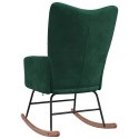 FOTEL BUJANY CIEMNOZIELONY TAPICEROWANY AKSAMITEM DO SALONU NA PŁOZACH 98CM