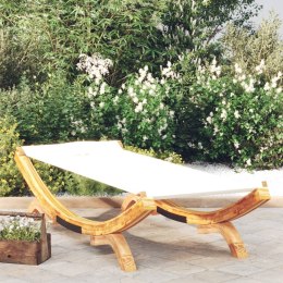 LEŻAK 100X188,5X44CM LITE GIĘTE DREWNO KREMOWY